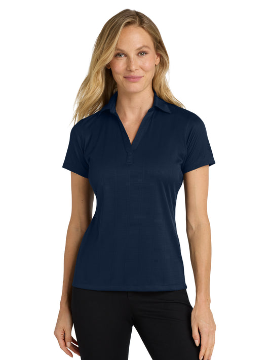Women's Jacquard Polo  - L528 - True Navy