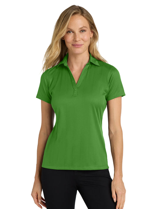Women's Jacquard Polo  - L528 - Vine Green