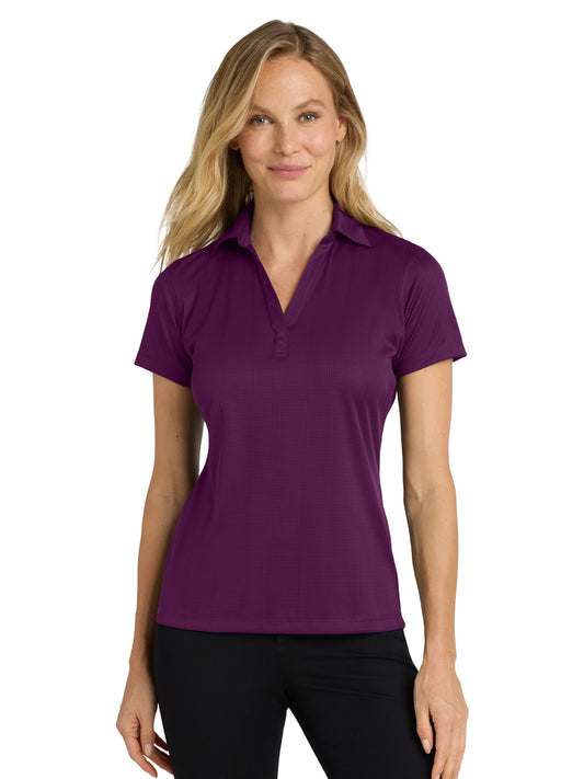 Women's Jacquard Polo  - L528 - Violet Purple