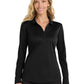 Women's Silk Touch Performance Long Sleeve Polo - L540LS - Black