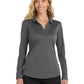 Women's Silk Touch Performance Long Sleeve Polo - L540LS - Steel Grey