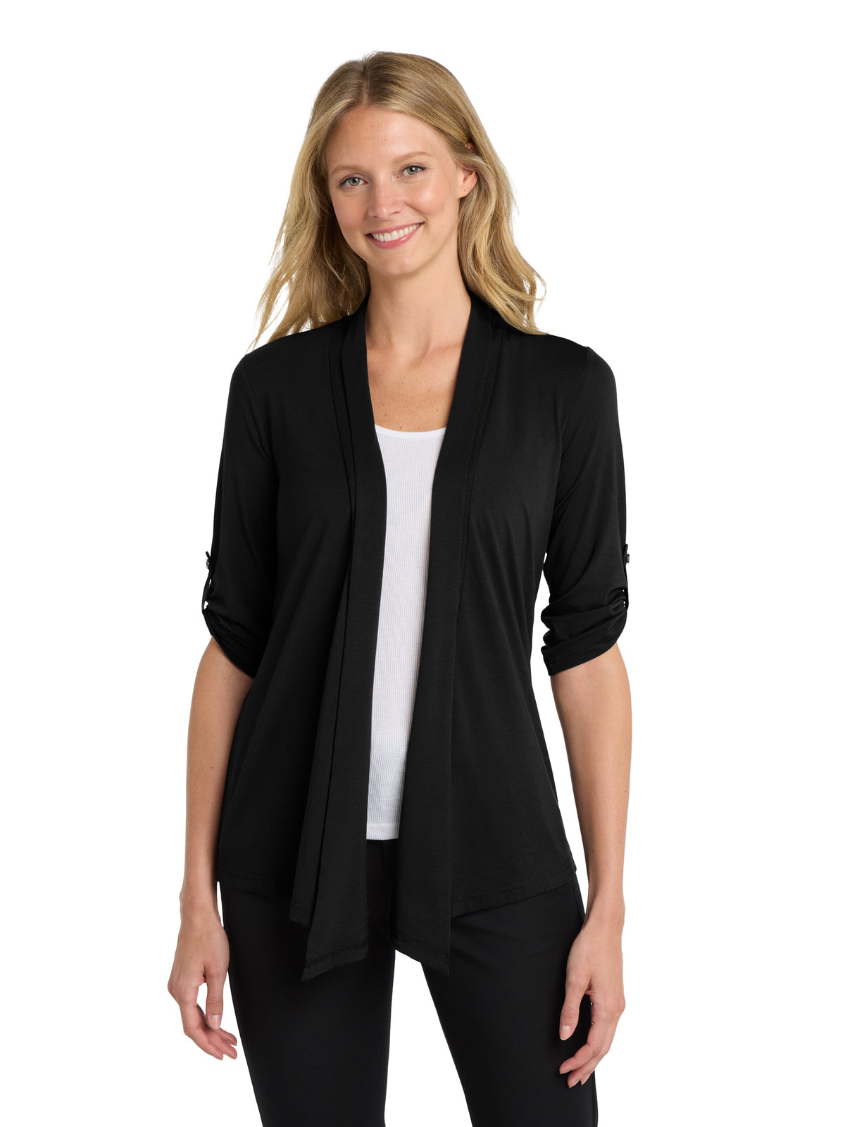 Women's Pocketless Concept Shrug - L543 - Black