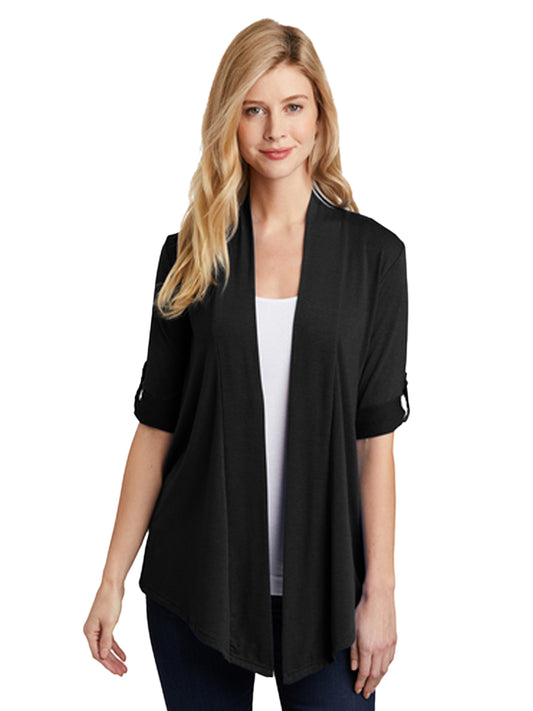 Women's Pocketless Concept Shrug - L543 - Black