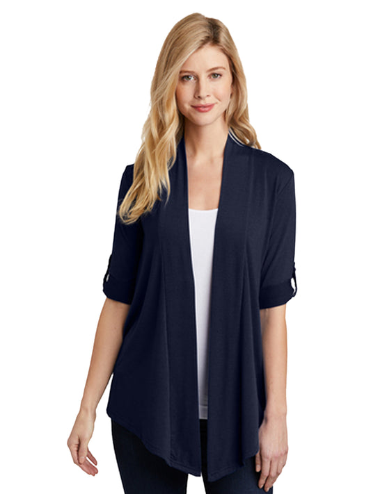 Women's Pocketless Concept Shrug - L543 - Dress Blue Navy