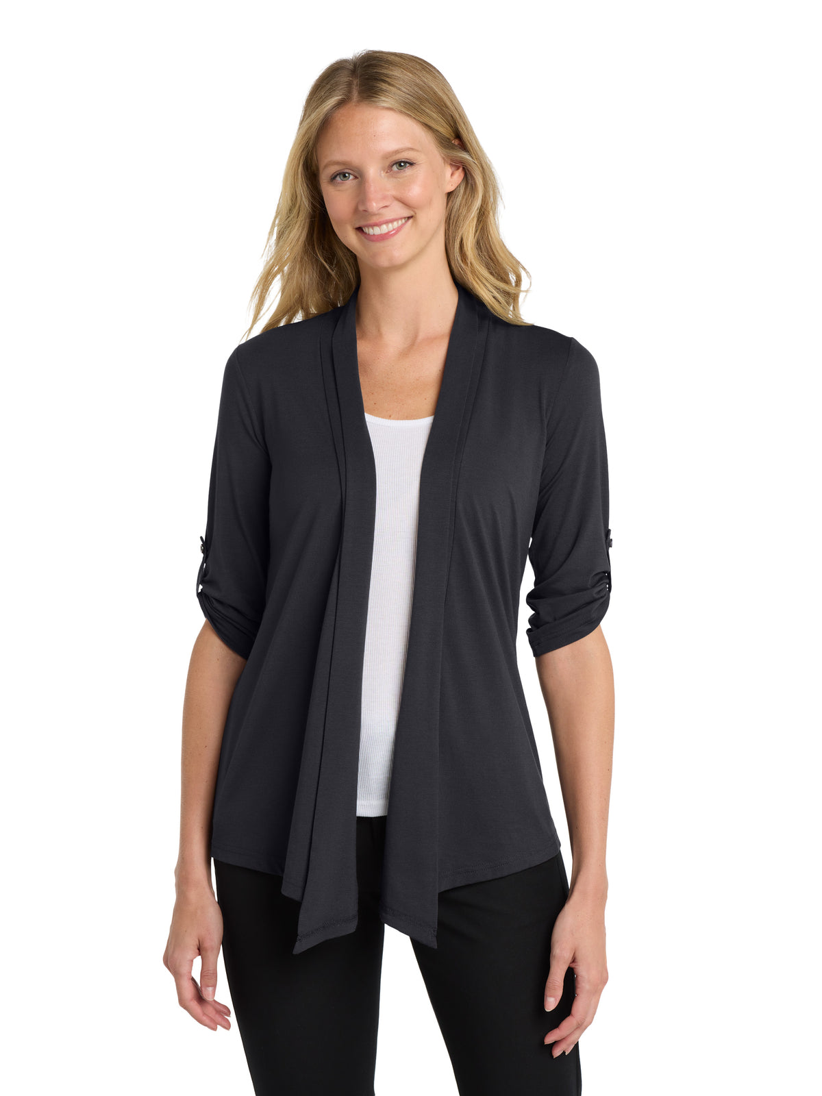 Women's Pocketless Concept Shrug - L543 - Grey Smoke