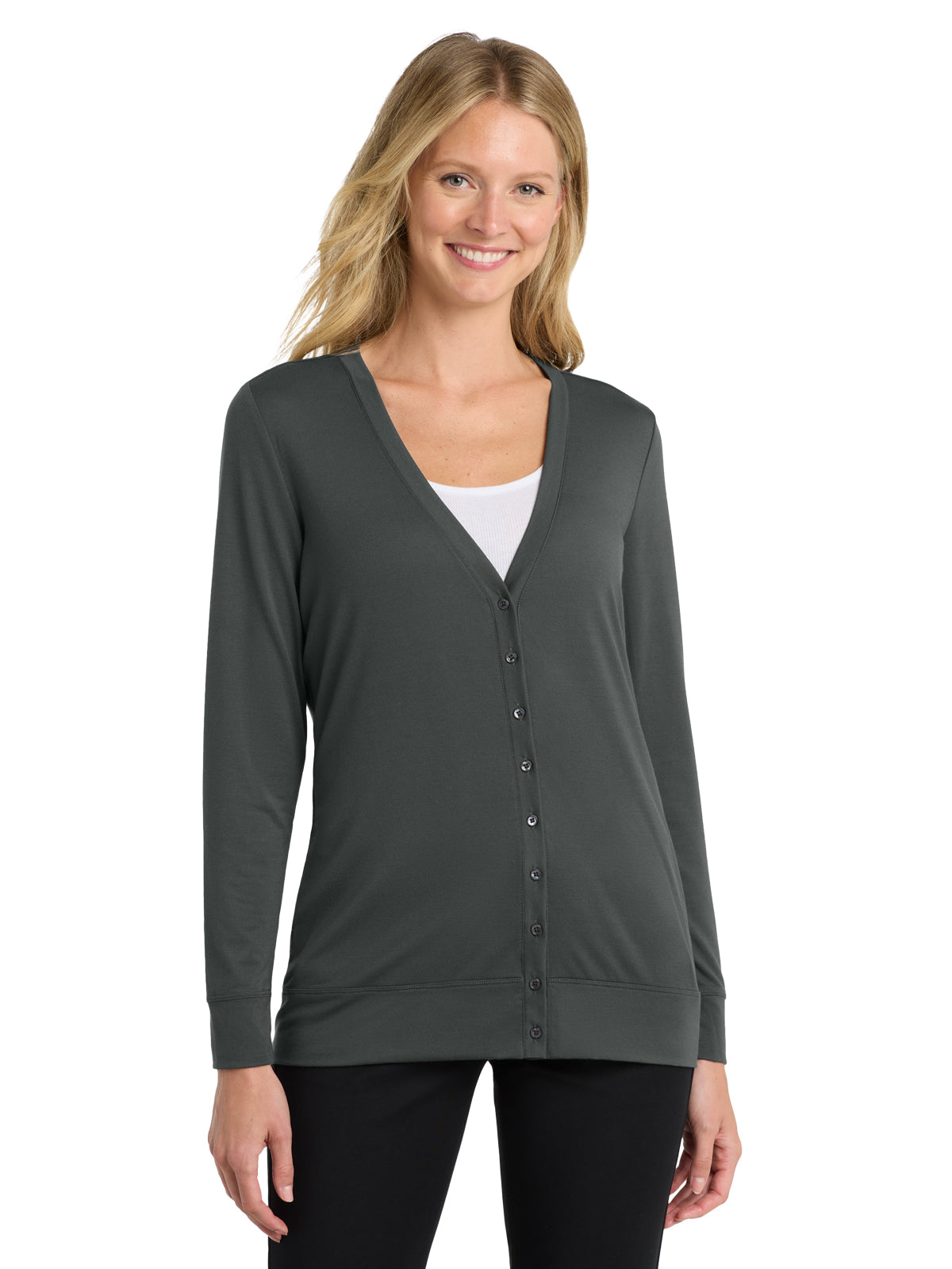 Women's Concept Cardigan - L545 - Grey Smoke