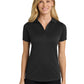 Women's Pocketless Jacquard Polo - L569 - Black