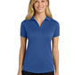 Women's Pocketless Jacquard Polo - L569 - True Blue