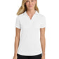 Women's Pocketless Jacquard Polo - L569 - White