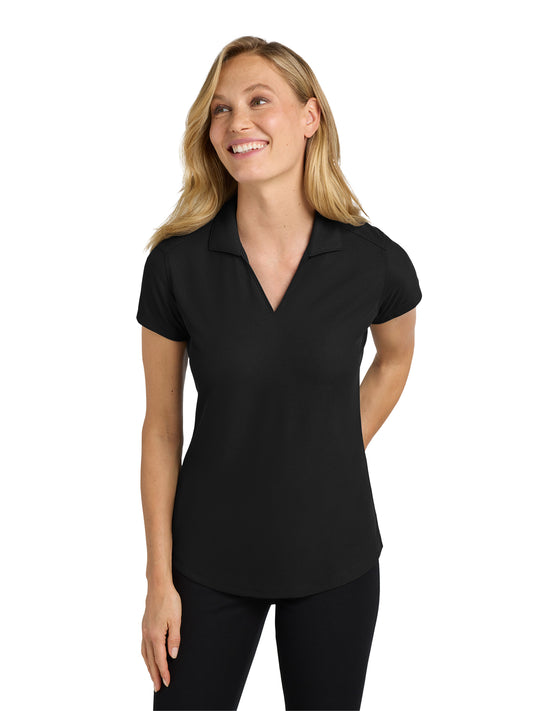 Women's Pocketless Dry Zone Grid Polo - L572 - Black