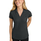 Women's Pocketless Dry Zone Grid Polo - L572 - Battleship Grey