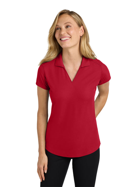 Women's Pocketless Dry Zone Grid Polo - L572 - Engine Red