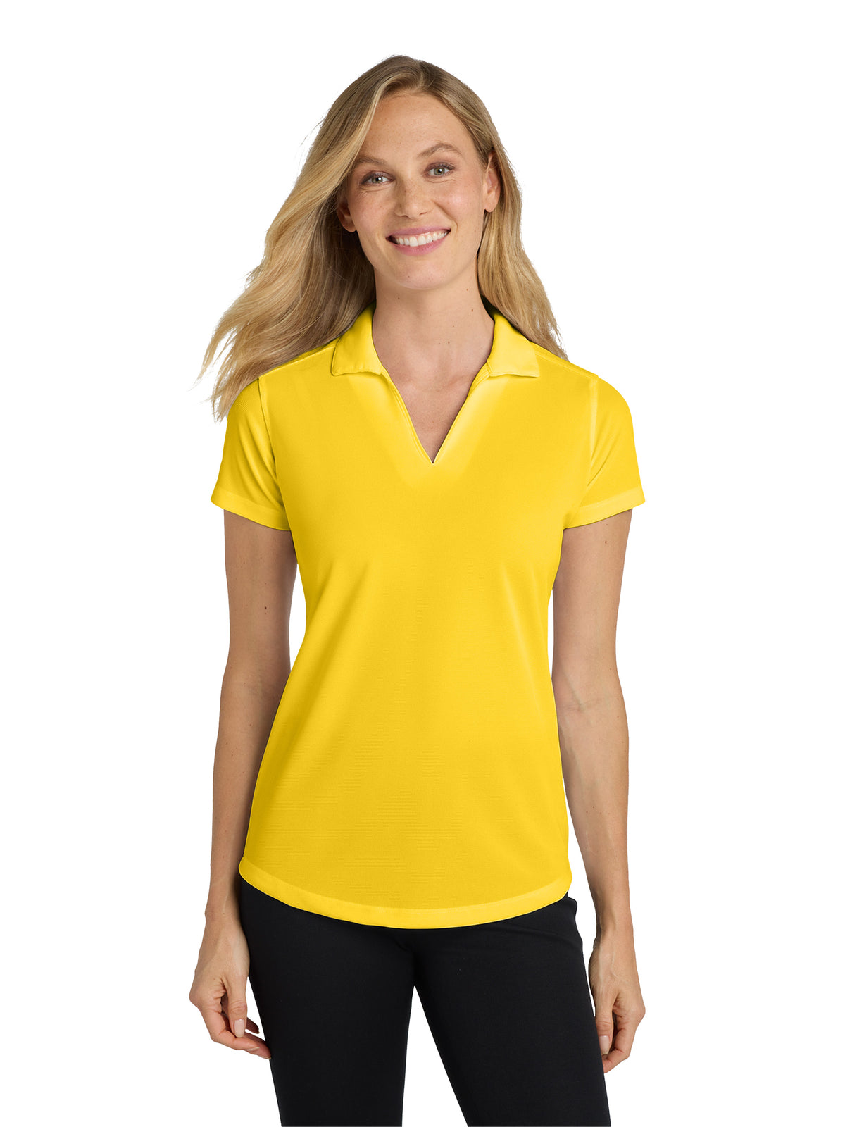 Women's Pocketless Dry Zone Grid Polo - L572 - Yellow