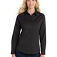 Women's Long Sleeve Easy Care Shirt - L608 - Black/ Light Stone