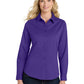 Women's Long Sleeve Easy Care Shirt - L608 - Purple/ Light Stone
