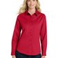Women's Long Sleeve Easy Care Shirt - L608 - Red/Light Stone