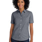 Women's Short Sleeve Oxford Shirt - L659 - Black