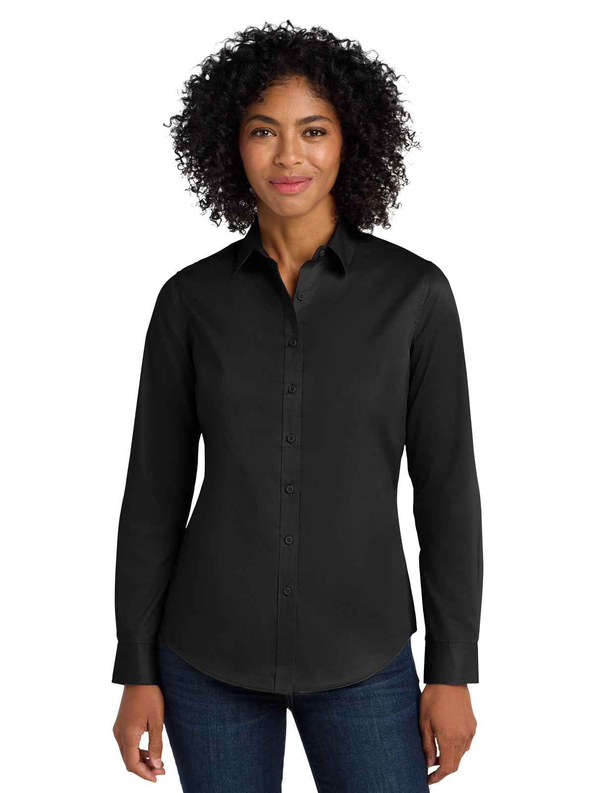 Women's Twill Shirt - L663 - Black