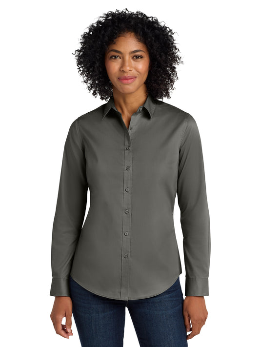 Women's Twill Shirt - L663 - Sterling Grey