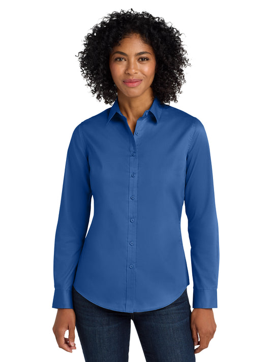 Women's Twill Shirt - L663 - True Blue