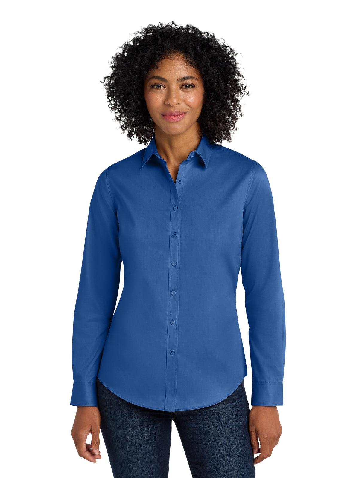 Women's Twill Shirt - L663 - True Blue