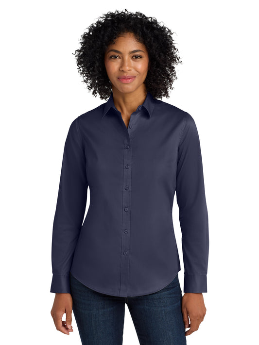 Women's Twill Shirt - L663 - True Navy