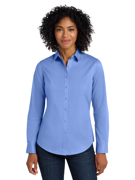 Women's Twill Shirt - L663 - Ultramarine Blue