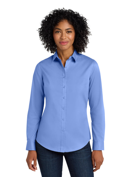 Women's Twill Shirt - L663 - Ultramarine Blue
