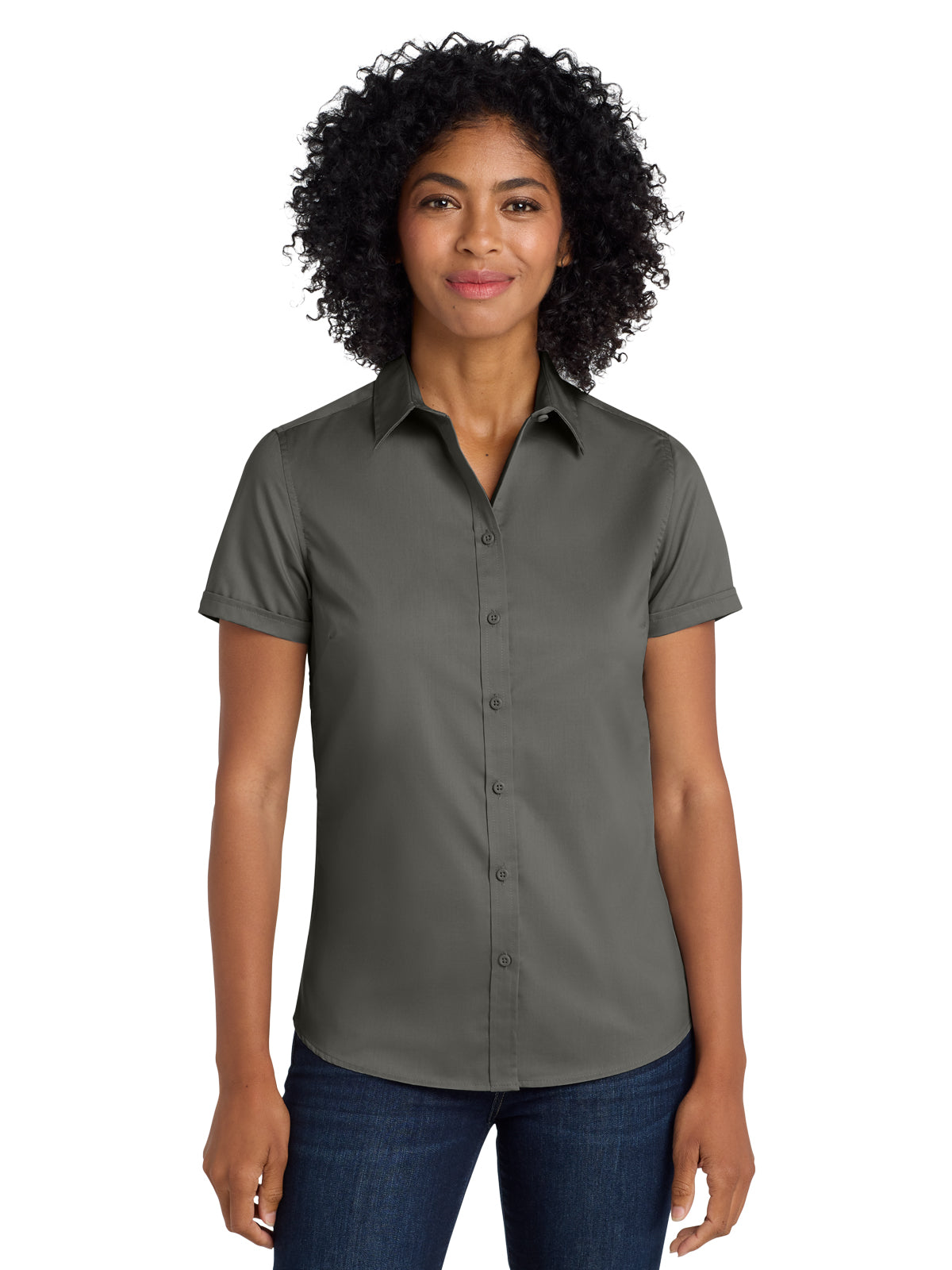 Women's Wrinkle Resistant Shirt - L664 - Sterling Grey