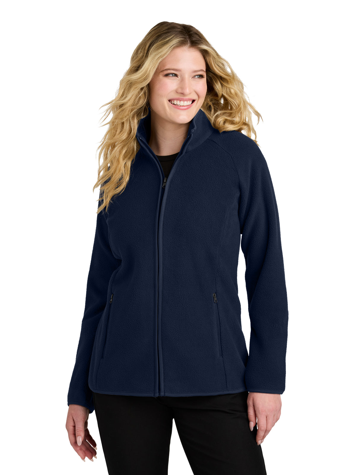 Women's Two-Pocket C-FREE Raglan Fleece Jacket - L700 - True Navy