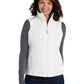 Women's Puffy Vest - L709 - White/ Dark Slate