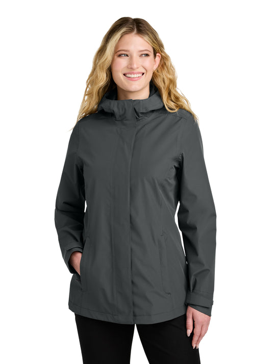 Women's 2-Pocket Rain Jacket - L714 - Grey Steel