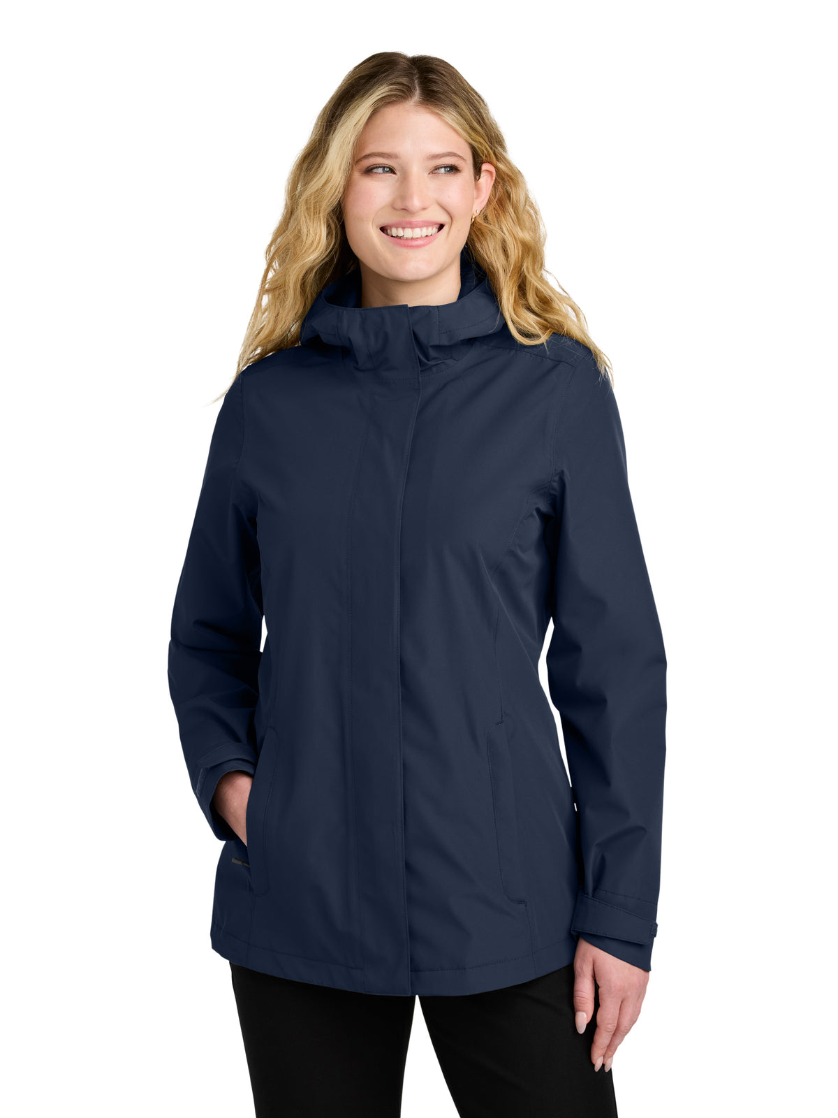 Women's 2-Pocket Rain Jacket - L714 - True Navy