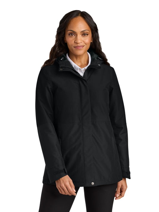 Women's Insulated Waterproof Heavy Ripstop Jacket - L721 - Deep Black