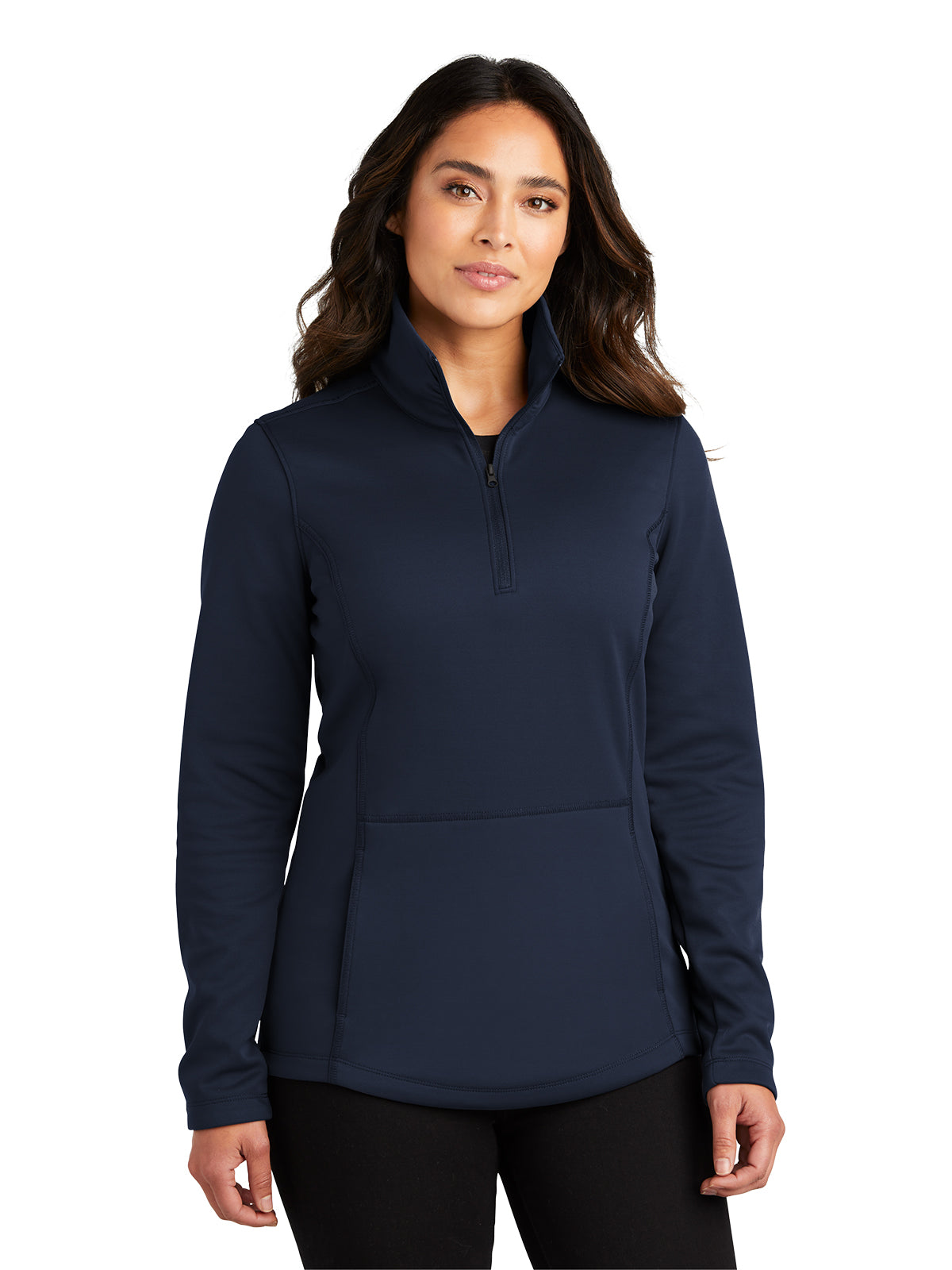 Women's Smooth Fleece 1/4-Zip Jacket - L804 - River Blue Navy