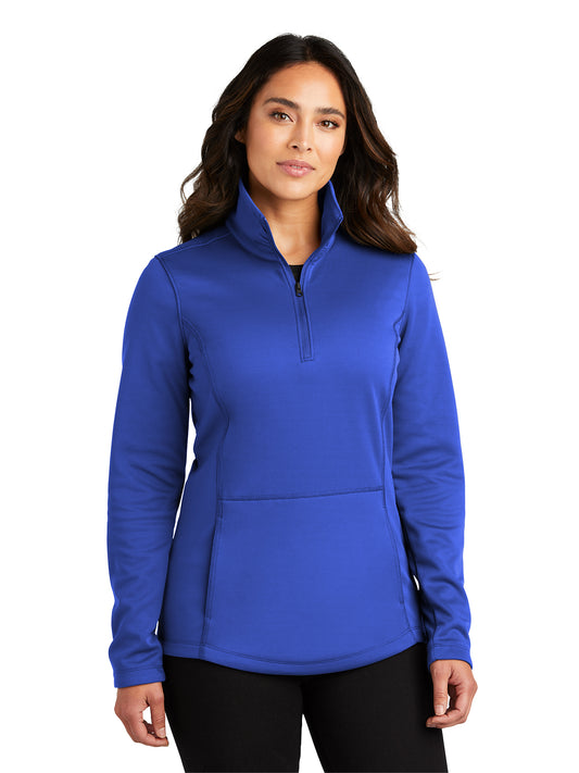 Women's Smooth Fleece 1/4-Zip Jacket - L804 - True Royal