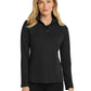 Women's Pinpoint Mesh Half-Zip Pullover - L806 - Black