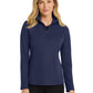 Women's Pinpoint Mesh Half-Zip Pullover - L806 - True Navy