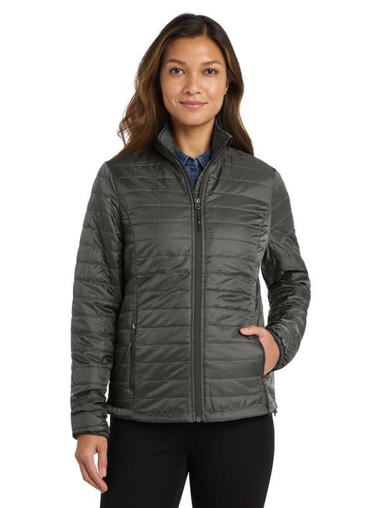 Women's Packable Puffy Jacket - L850 - Sterling Grey/Graphite