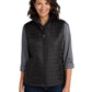 Women's Packable Puffy Vest - L851 - Deep Black