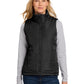 Women's Two-Pocket Puffer Vest - L853 - Deep Black
