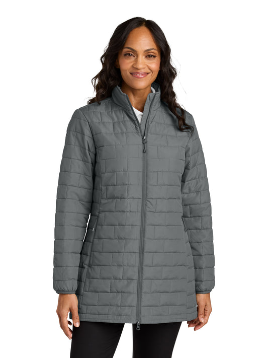Women's C-FREE Water Resistant Brick Puffy Jacket - L854 - Smoke Grey