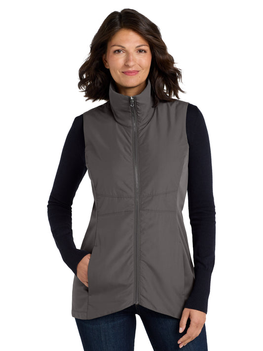 Women's Soft Shell Microfleece Lined Vest - L903 - Graphite
