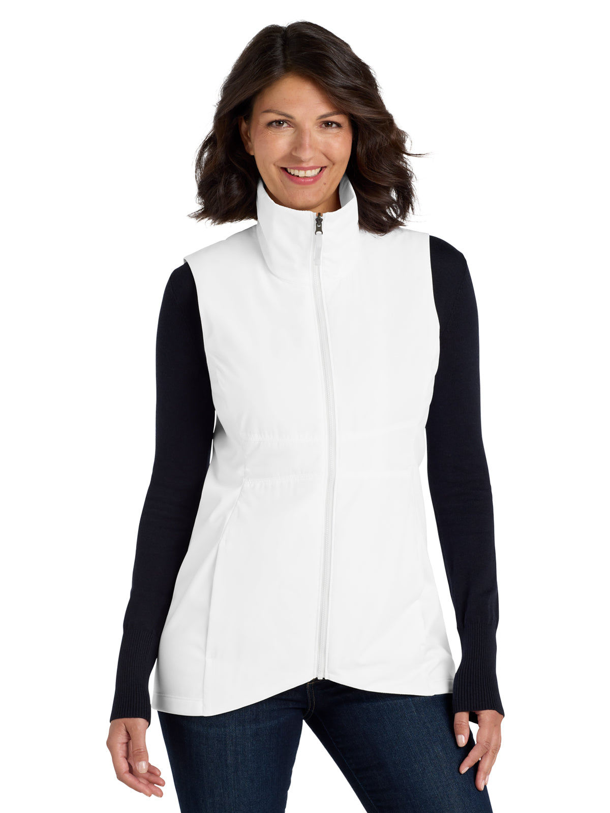 Women's Soft Shell Microfleece Lined Vest - L903 - White
