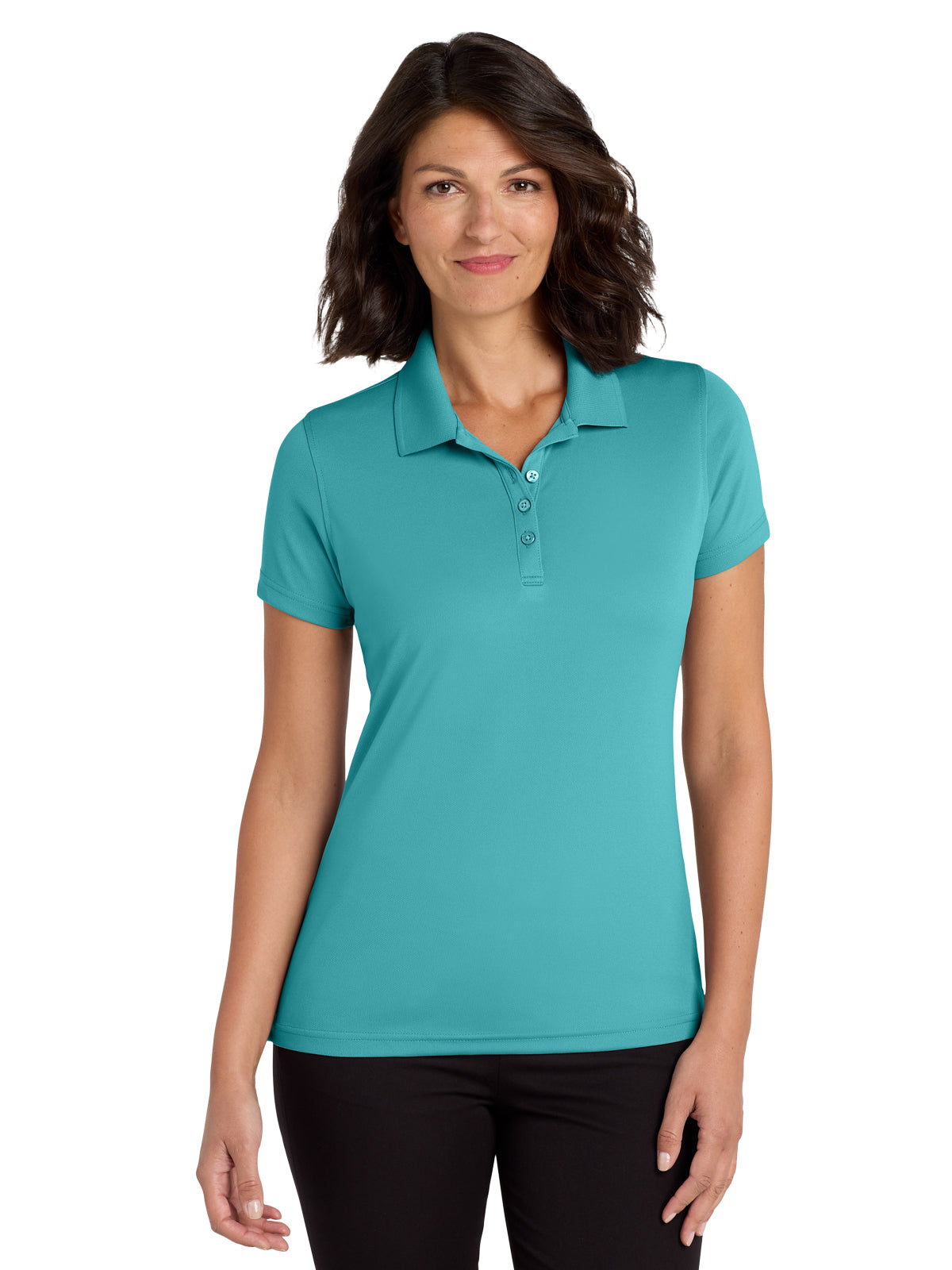 Women's Dry Zone Polo - LK110 - Aquamarine