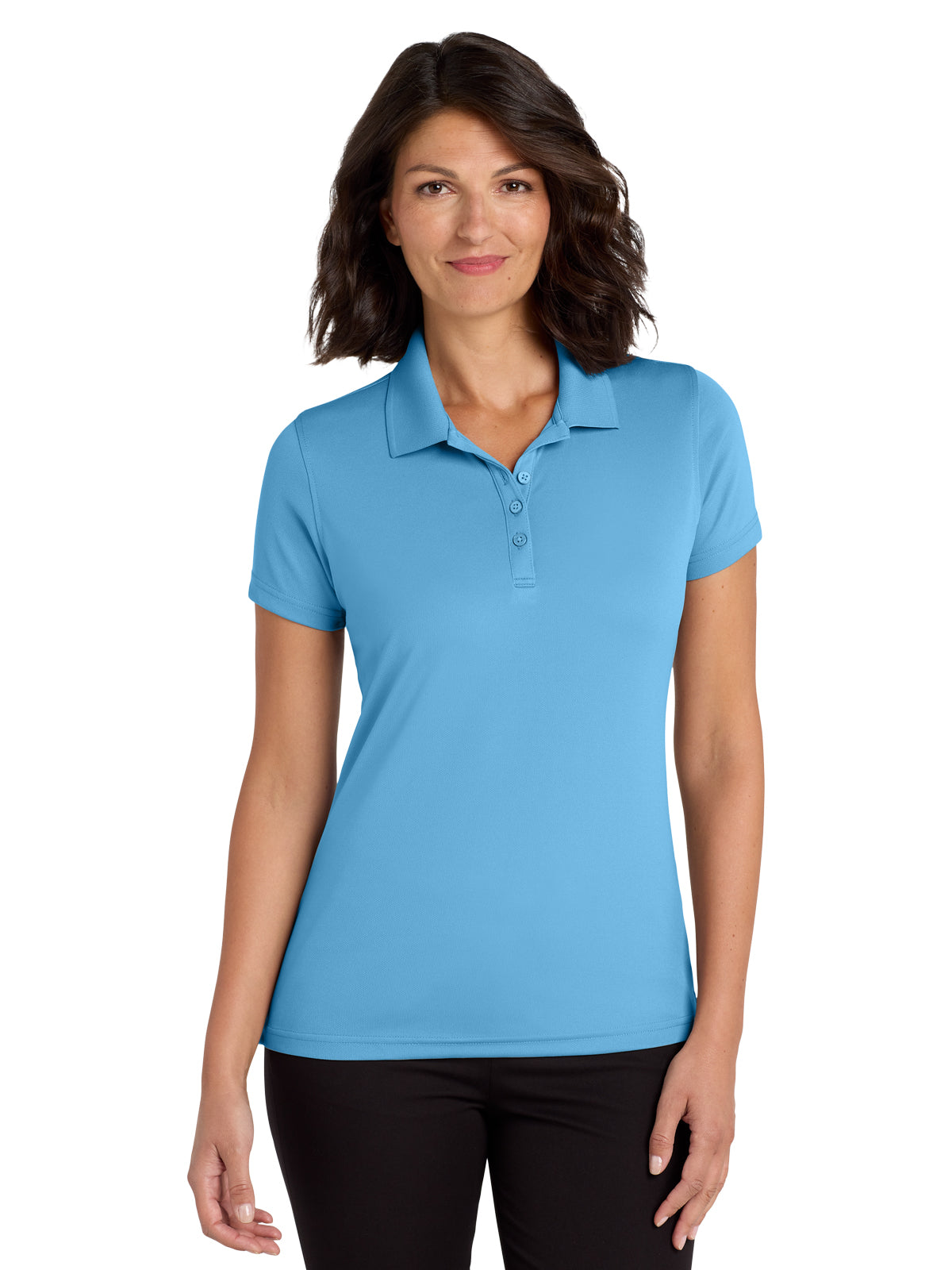Women's Dry Zone Polo - LK110 - Carolina Blue
