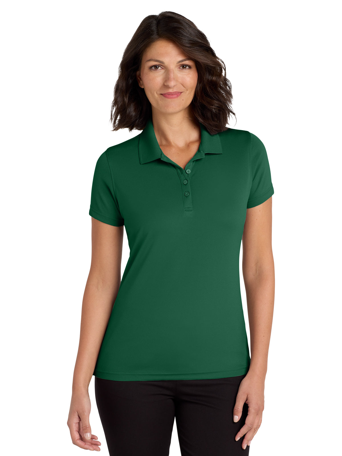 Women's Dry Zone Polo - LK110 - Deep Forest Green