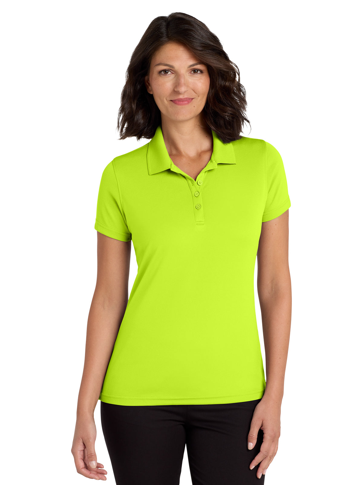 Women's Dry Zone Polo - LK110 - Safety Yellow