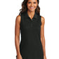 Women's Dry Zone UV Micro-Mesh Sleeveless Polo - LK110SV - Deep Black