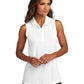 Women's Dry Zone UV Micro-Mesh Sleeveless Polo - LK110SV - White